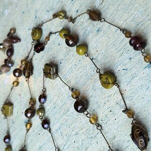 Long necklace Set earrings